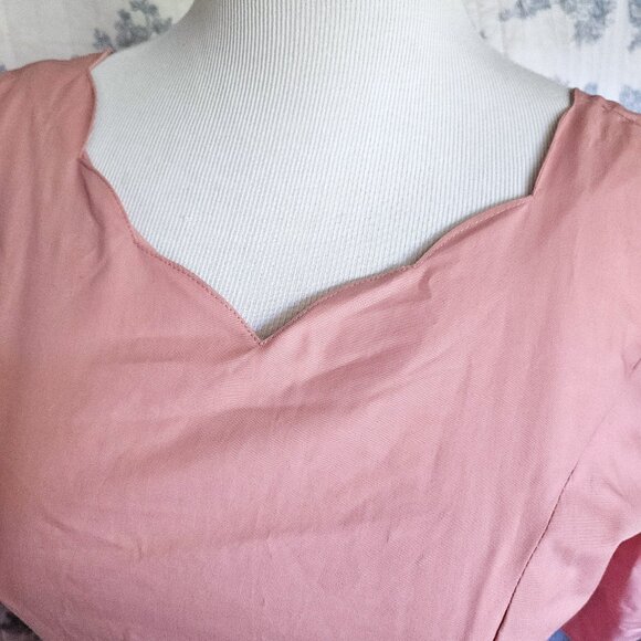 Size M Vintage 1980s Puff Sleeve Maxi Dress As Is - Picture 6 of 12